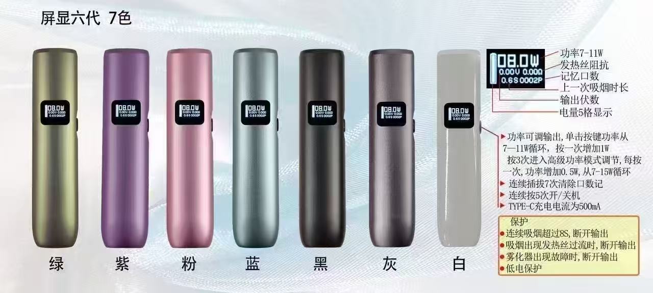 LIMI 六代可調式電子煙主機｜7-15W自由切換・高清熒幕操作