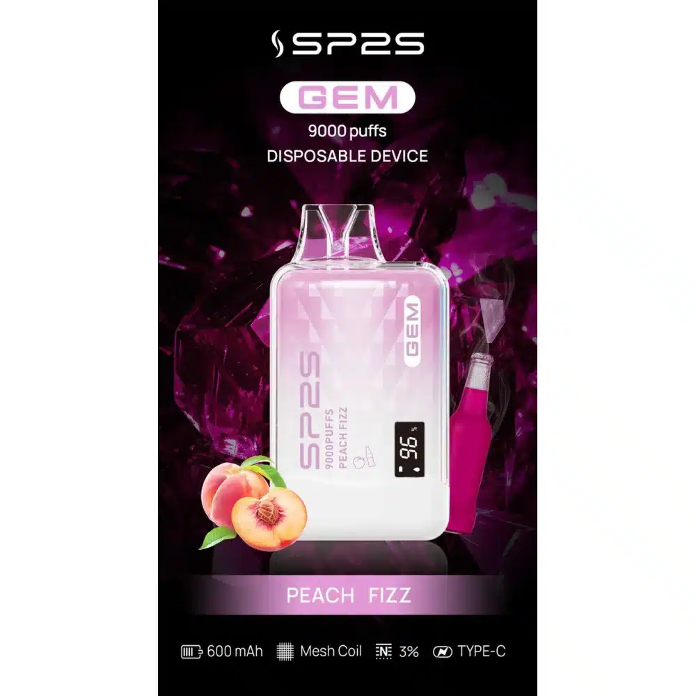 SP2S GEM9000口拋棄式電子煙｜高清顯示屏｜持久煙感｜精緻設計